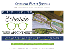 Tablet Screenshot of cochranefamilyeyecare.com